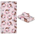 thumbnail image 6 of Dreamtimes Bath Towel Sets for Bathroom Hand Towels Fingertip Towels Cupcake Pink Blueberry Cute 3 Piece Decorative Soft Cotton Absorbent, 6 of 6