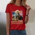 thumbnail image 2 of TOWED22 Women's America 250 Merchandise 250th Anniversary USA Shirt American Flag T Shirt 4th of July 1776 2026 Independence Day Tee(Red,S), 2 of 8