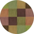 thumbnail image 1 of Ahgly Tapis de Zone Rond Lavable en Machine Intérieur Transitionnel Brun Doré Foncé, 5 Pieds Rond, 1 of 7