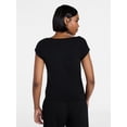 thumbnail image 3 of No Boundaries Cloud Core Sleep Scoop Neck Tee, Women's Sizes XXS-3X, 3 of 5