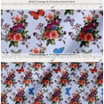 thumbnail image 2 of Soimoi Cotton Poplin Fabric Leaves, & Peony Floral Printed Craft Fabric by The Yard 42 Inch Wide, 2 of 7