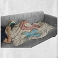 thumbnail image 6 of XOXO Soft Flannel Fleece Throw Blanket, Illustration of Delicious Donuts as Kisses Word Shape Polka Dotted Backdrop, Cozy Plush for Indoor and Outdoor Use, 70" x 90", Multicolor, by Ambesonne, 6 of 6