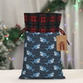 thumbnail image 5 of Rocae Funny Sharks Print Christmas Drawstring Linen Gift Bag with Drawstrings Treat Bag Goody Present Bags for Christmas Party Favor, 5 of 8