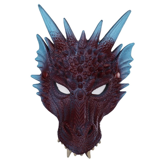 PU Dragon Horror para hombres mujeres Cosplay Props Masquerade Fancy Dress Costume , morado Yotijar Cubierta de cabeza de dragón