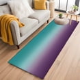 Area Rug 2x6ft Green and Purple Ombre Washable Area Rugs for Living ...