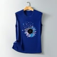 thumbnail image 5 of USSUMA Plus Womens Tops Dressy Casual Summer Sunflower Graphic Tank Tops for Women Graphic Tee Tops Sleeveless Loose T Shirts Blouse, 5 of 5