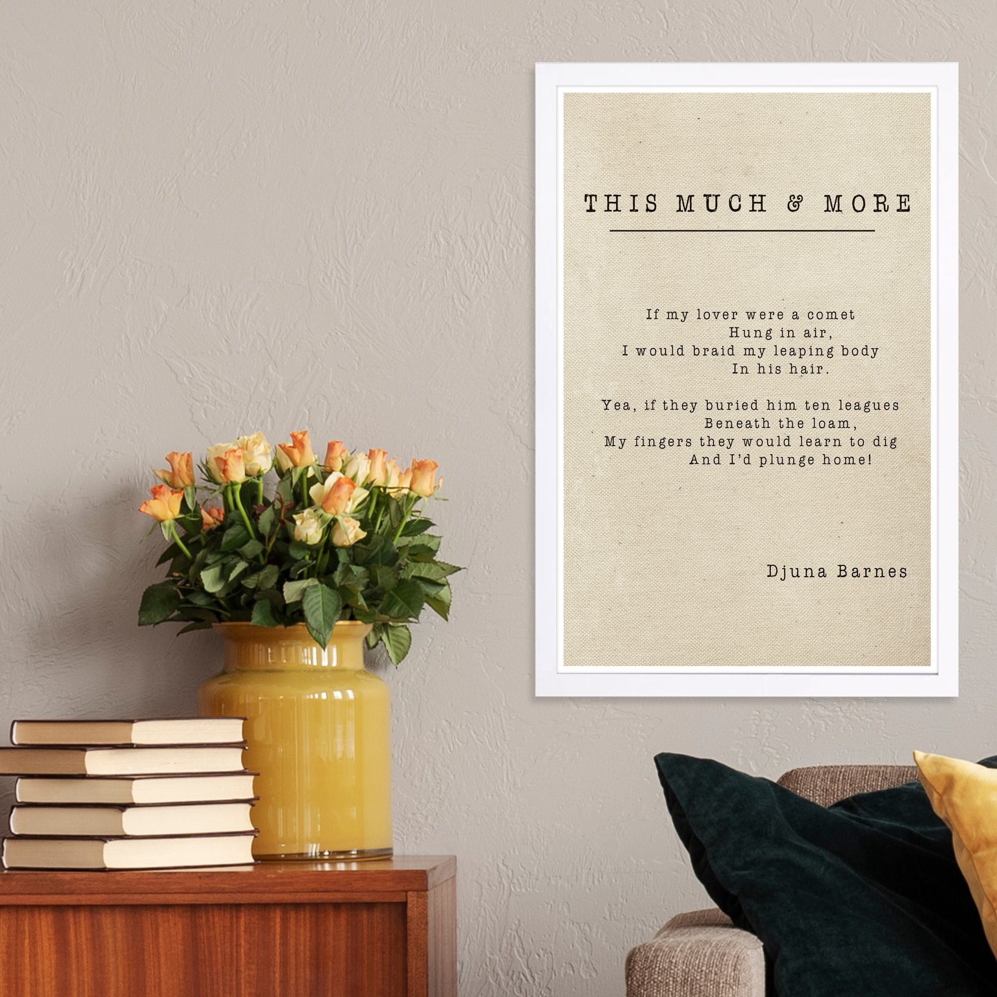 Wynwood Studio 'This Much and More Poem' Typography and Quotes Framed Wall Art Print - Black, Brown