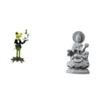 thumbnail image 1 of Estatua de rana camarero, escultura animal, figura decorativa creativa, adorno de mesa para chimenea, estante de entrada, regalo de cumpleaños, figura, 1 of 8