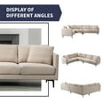 thumbnail image 7 of ijuicy L Shaped Sectional Sofa, 6 Seater Corner Modular Sofa, Living Room Furniture Sets - Beige, 7 of 7