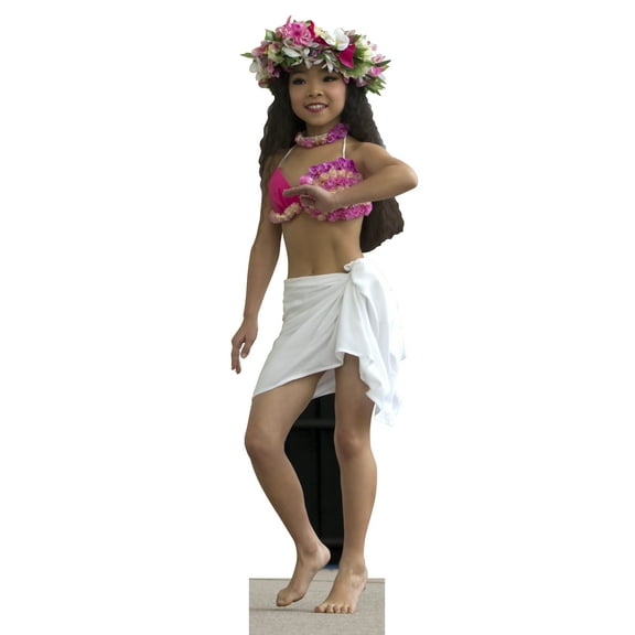 SC2197 Hula Dancer Female Chilld Stand-In Cardboard Cutout