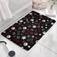 thumbnail image 3 of Paw Prints and Bones Flannel Non Slip Door Rugs,Washable Door Mats Indoor,Decorative Door Mats,Dirt-Resistant and Absorbent Doormat for Entrance,Bedroom,Kitchen,Bathroom,23.5x16in(60x40cm), 3 of 5