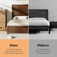 thumbnail image 5 of Amerlife King Size Wood Platform Bed, Rustic Frame with 51.2" Slatted Headboard, Metal & Wood Slats, Reclaimed Barnwood, 5 of 5