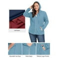 thumbnail image 3 of Gleelist Women's Full Zip Up Hoodie Sweatshirts Plus Size Long Sleeve Oversized Casual Hoodies Sweatshirt Jackets with Pockets(1X-5X), 3 of 7