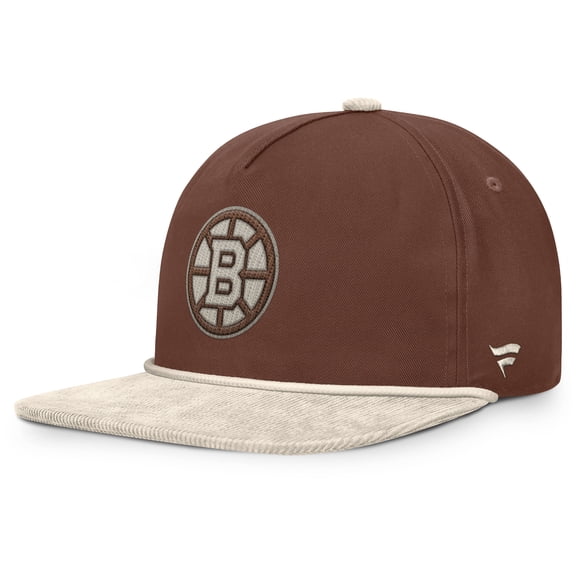 Men's Fanatics Brown/Cream Boston Bruins Reminisce Vintage Adjustable-Hat