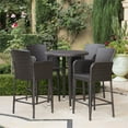 thumbnail image 4 of Noble House Callum Ensemble de Table de Bar Ronde en Osier Multicolore 5 Pcs 32.5 Pouces, 4 of 27