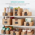 thumbnail image 4 of Best Choice Products Set of 4 16x12in Woven Water Hyacinth Pantry Baskets w/ Chalkboard Label, Chalk Marker - Gray, 4 of 7