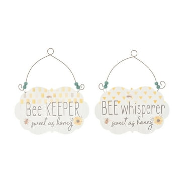 7" x 4.5" Bee Wall Plaque Set of 2