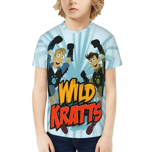 Wild Kratts Kids T-Shirt 3d Printed Graphic T-Shirts Boys And Girls Short Sleeve Shirts For Youth Kids X-Small