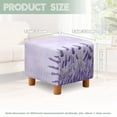 thumbnail image 3 of SCRAWLGOD Violet Lavender Print Square Ottoman Cover, Stretch Square Ottoman Covers Slipcover, Soft Cover for Storage Stool, Footstool Protection for Living Room, 3 of 7