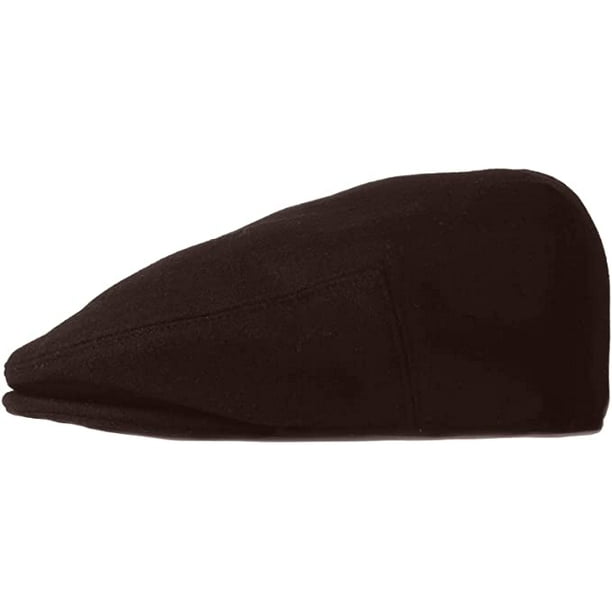 Wool Blend Newsboy Ivy Cap Flat (Dark Brown, Small)