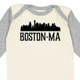 thumbnail image 4 of Inktastic Boston Massachusetts Skyline City Silhouette Boys or Girls Long Sleeve Baby Bodysuit, 4 of 5