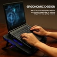 thumbnail image 4 of ENHANCE Cryogen Gaming Laptop Cooling Pad - Fits up to 17 inch Computer - Adjustable Laptop Cooling Stand with 5 Ultra Quiet Cooler Fans , 2 USB Ports and LED Lighting - Slim Portable Design 2500 RPM, 4 of 9