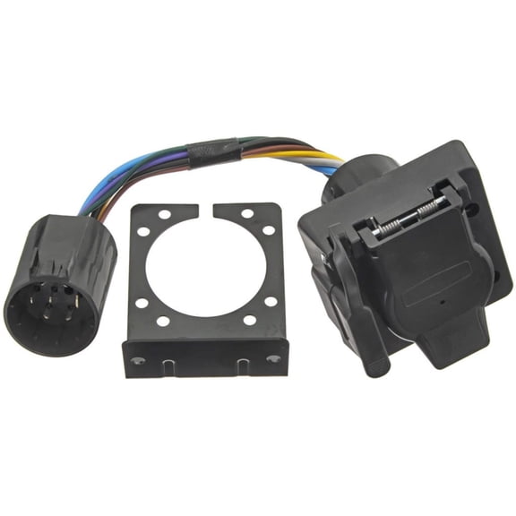 Pollak 7WB-184PFV 7-Blade & 4-Way Flat Easy Install Dual Vehicle End Socket for Ford/GM