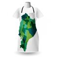 thumbnail image 3 of Ecuador Apron, Political Map in Green Tones Cartographic Illustration Latin America Country, Unisex Kitchen Bib with Adjustable Neck for Cooking Gardening, Adult Size, Multicolor, by Ambesonne, 3 of 4