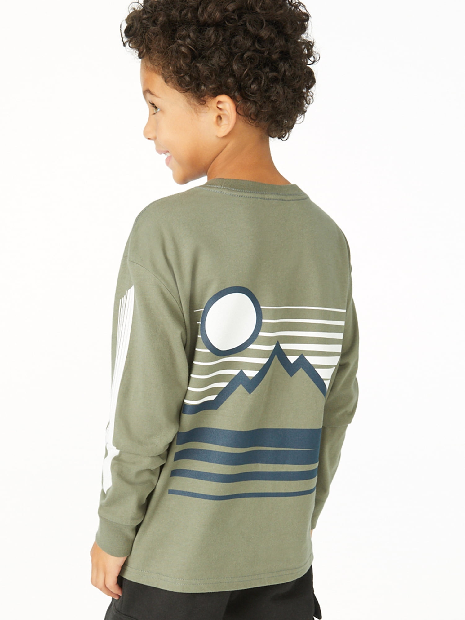 Free Assembly Boys Long Sleeve Graphic T-Shirt, 2-Pack, Sizes 4-18