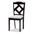 thumbnail image 3 of Baxton Studio Riona Modern Transitional Grey Fabric Upholstered and Dark Brown Finished Wood 5-Piece Dining Set, 3 of 10