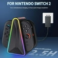 thumbnail image 6 of Charging Dock for Nintendo Switch 2 Joy‑Con, 4‑in‑1 Magnetic Fast Charging Station with RGB Lights, Dual‑Direction Charging, Weighted Base & LED Indicators – Compatible with Switch 2 Controllers, 6 of 6