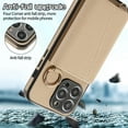 thumbnail image 2 of For Iphone 15 Crossbody Ring Wallet Leather Back Cover Phone Case(Brown),iPhone 14 Pro, 2 of 7