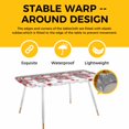 thumbnail image 4 of Grey Snowman Christmas Table Cloths for 8 Foot Rectangle Tables, Xmas Balls Snowflake Patio Waterproof Elastic Fitted Tablecloths, Washable Rectangular Table Cover for Camping, 4 of 8