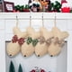 thumbnail image 5 of Zallac 4 piezas Nueva media navideña de yute con forma de hueso de perro y pez Decoración navideña Bolsa de regalo para media navideña Decoración del hogar Yute Lino natural, 5 of 5