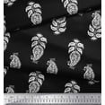 thumbnail image 3 of Soimoi Georgette Viscose Fabric Leaves & Paisley Block Print Sewing Fabric Yard 42 Inch Wide, 3 of 3