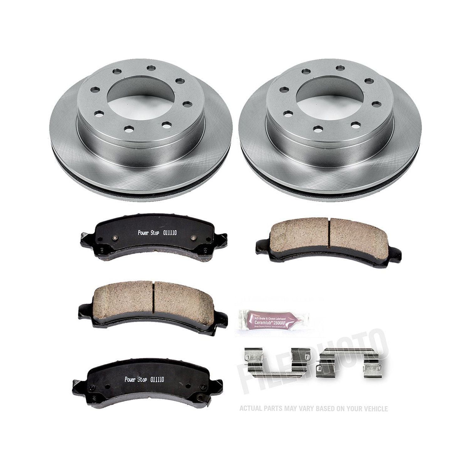 Power Stop Rear Stock Replacement Brake Pad and Rotor Kit KOE2039