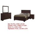 thumbnail image 5 of Bello 4pc Queen Size Bedroom Set- Underbed Drawers- Dark Cocoa Brown, 5 of 6