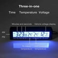 thumbnail image 3 of Digital display Car color electronic clock Car 3-in-1 Digital LCD Display Clock Voltmeter Thermometer Voltage Temperature  Battery, 3 of 10