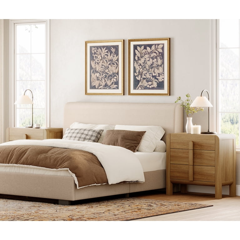 Narrow End Table With 6 Drawers, Bedside Table Storage For Living
