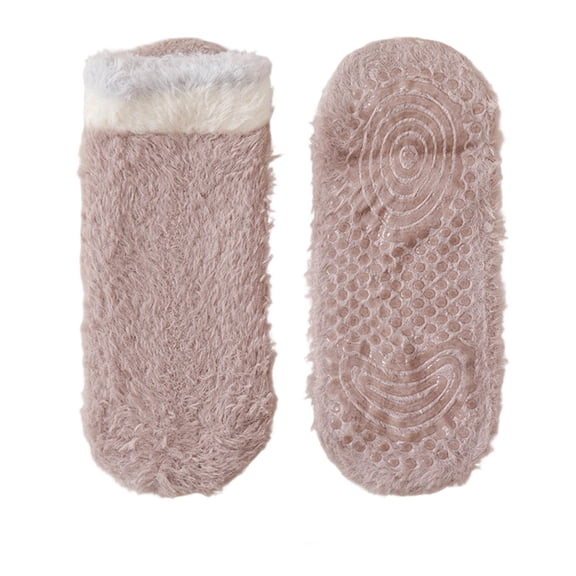Betivan Women Christmas Sleep Lovely Floor Socks Three-dimensional Wool Thickened Warm Winter No-Slip Dot Glue Home Sleep Warm Feet Indoor Outdoor Daily Wear