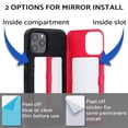 thumbnail image 4 of TORU CX PRO Case for iPhone 12 Pro Max, with Card Holder | Slim Protective Shockproof Cover with Hidden Credit Cards Wallet Flip Slot Compartment Kickstand | Include Mirror and Wrist Strap - Red, 4 of 6