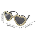 thumbnail image 4 of 1PC Glasses Black Valentines Day Sunglasses Heart Floral for Women Fashion Style Rimless Clear Package Sunglasses, 4 of 4