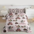 thumbnail image 3 of Homewish Magic Reindeer Moose Bedding Comforter Set, Christmas Tree Flower Twin Comforter Sets, Farmhouse Lake House Reversible Bedding Set, Lightweight Room Decor, 2pcs, 3 of 9