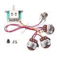 thumbnail image 1 of BRIGHTFUFU 1 juego de arnes de cableado de guitarra eléctrica Kit precableado Interruptor de palanca de 5 vías 1 volumen 2 Tone Pot Jack 500K 2T1V GU101, 1 of 7