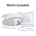 thumbnail image 4 of Swift Home 6PC White Twin Bedding Set - Comforter, Sheets, Pillowcases, Bedskirt, Shams, 4 of 5