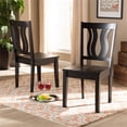 thumbnail image 3 of Baxton Studio Fenton Modern and Contemporary Transitional Dark Brown Finished Wood 2-Piece Dining Chair Set, 3 of 8