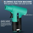 thumbnail image 4 of yeacher High-Speed Handheld Turbo Fan with 120,000 RPM Brushless Motor, Rechargeable Lithium Battery, 3-Speed Adjustable & Infinitely Variable, Multi-Purpose Blower and Vacuum for Home, Car, and, 4 of 6