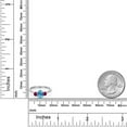 thumbnail image 6 of Gem Stone King 925 Sterling Silver Swiss Blue Topaz and Red Created Ruby Engagement Ring for Women | 1.50 Cttw | Oval Checkerboard 7X5MM | Gemstone November Birthstone | Size 8, 6 of 6
