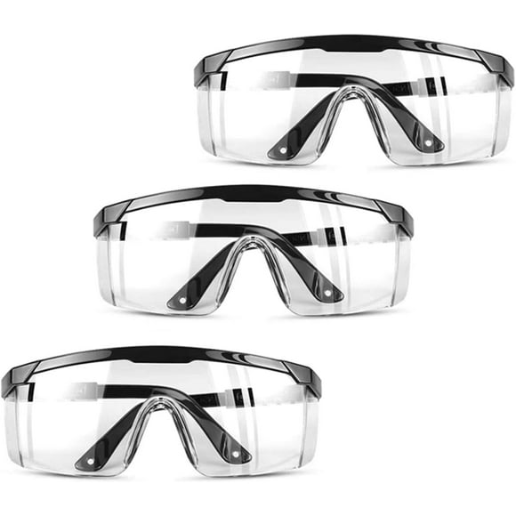 SURJDE 3 Packs Anti Fog Protective Goggles Safety Glasses Perfect Eye Protection for Workplace Safety Goggles Over Glasses