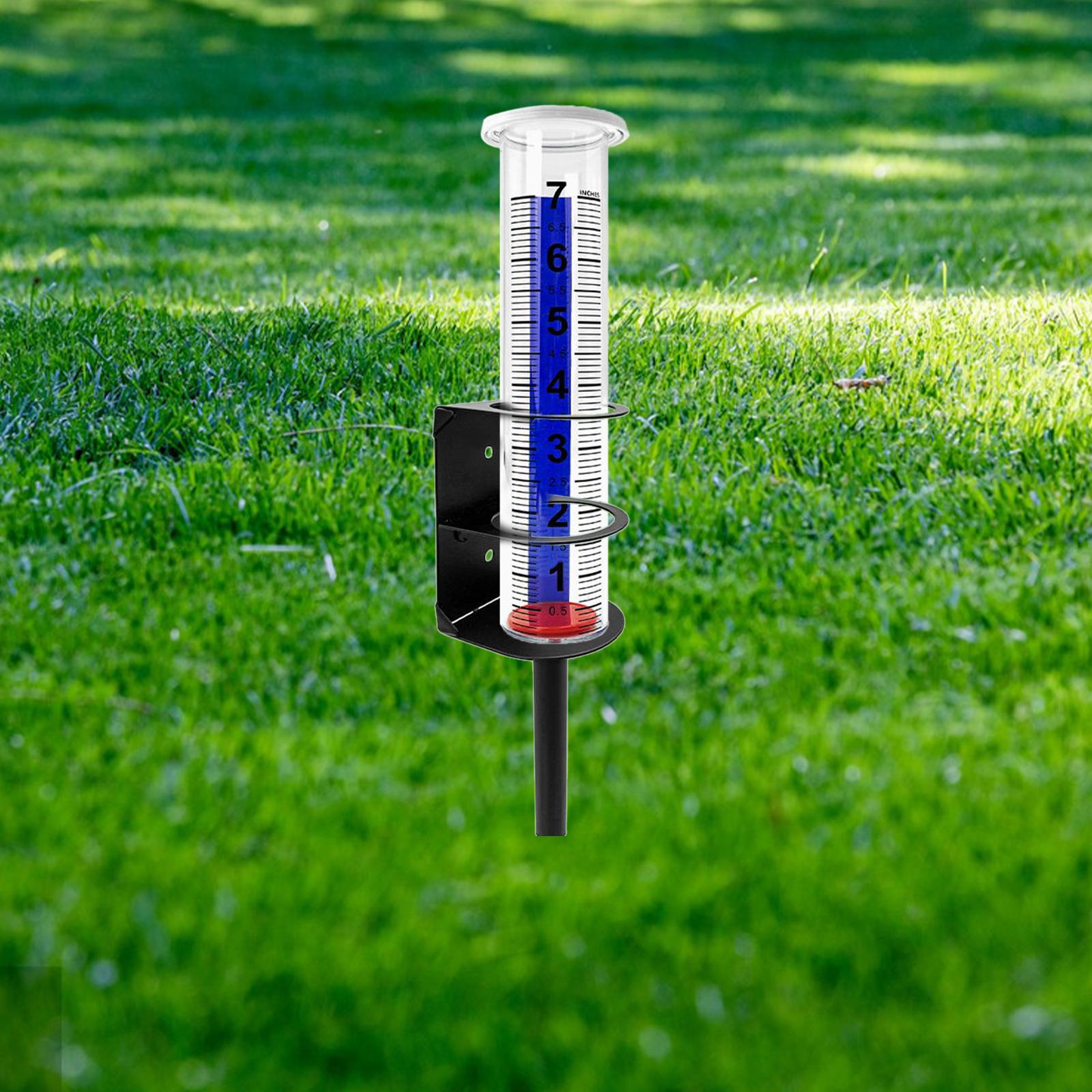 Fzaqwen Outdoor Rain Gauge with Stake with Stand Measuring Tool for Farm Patio Fence